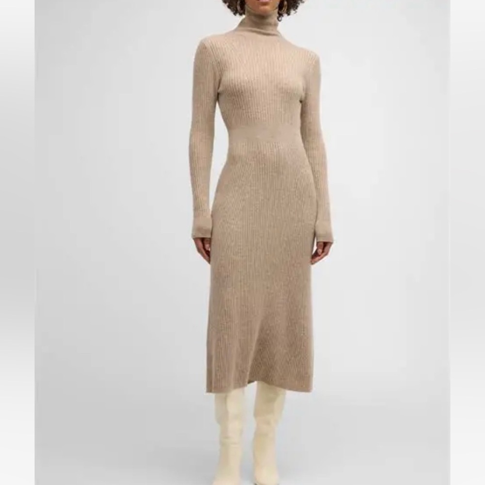 Derek Lam 10 Crosby Diana Ribbed Turtleneck Sweater Dress